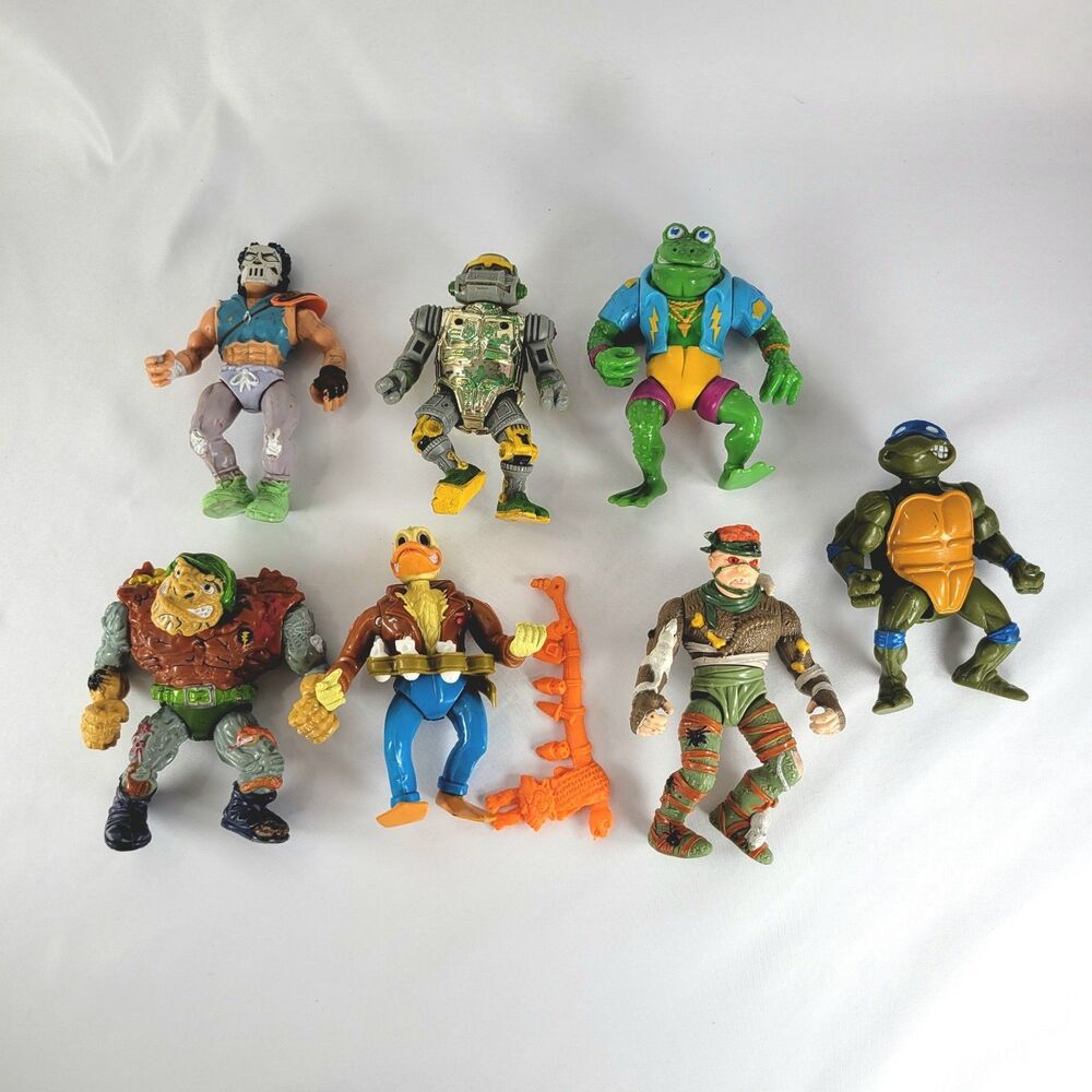TMNT 1989 Figures Lot Ace Duck General Traag Mutant Ninja Turtles 80s Vintage